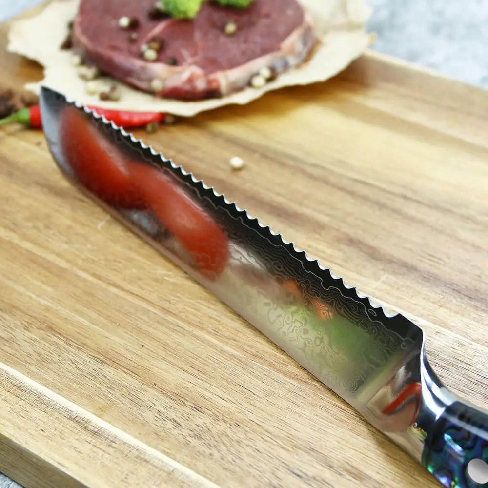 Damast Brotmesser Abalone Damastshop.de - Damastshop