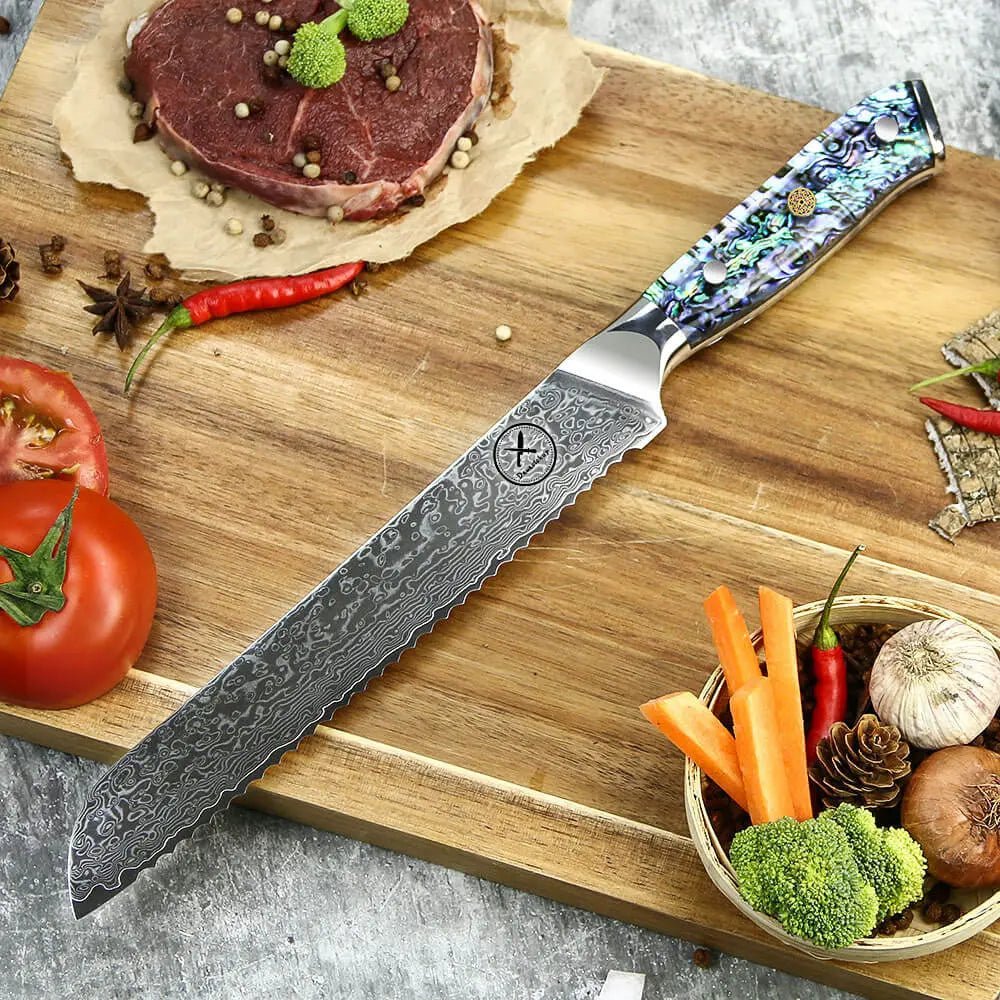 Damast Brotmesser Abalone Damastshop.de - Damastshop