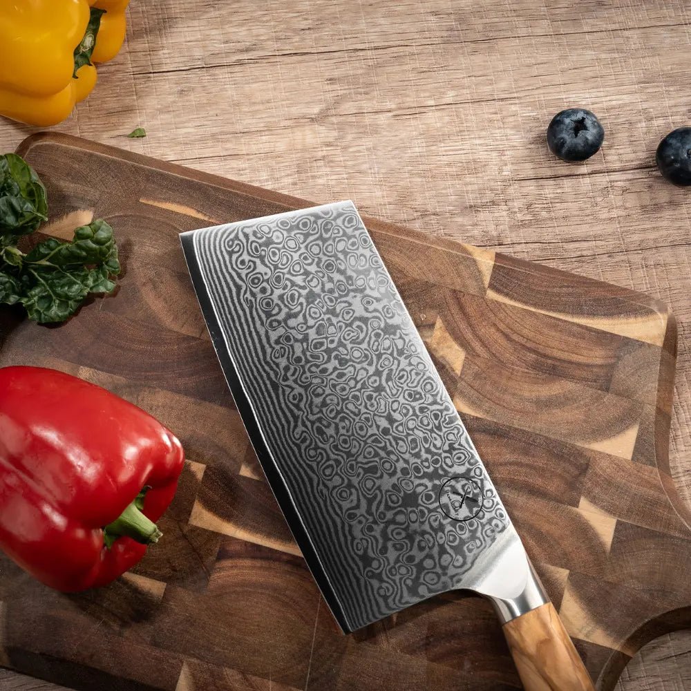 Damast Hackmesser Olive Damastshop.de - Damastshop