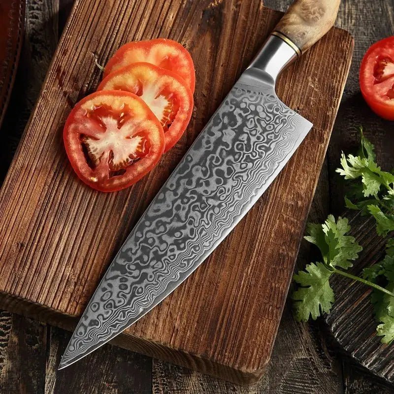 Damast Messer 3er Set Bergahorn Damastshop.de - Damastshop