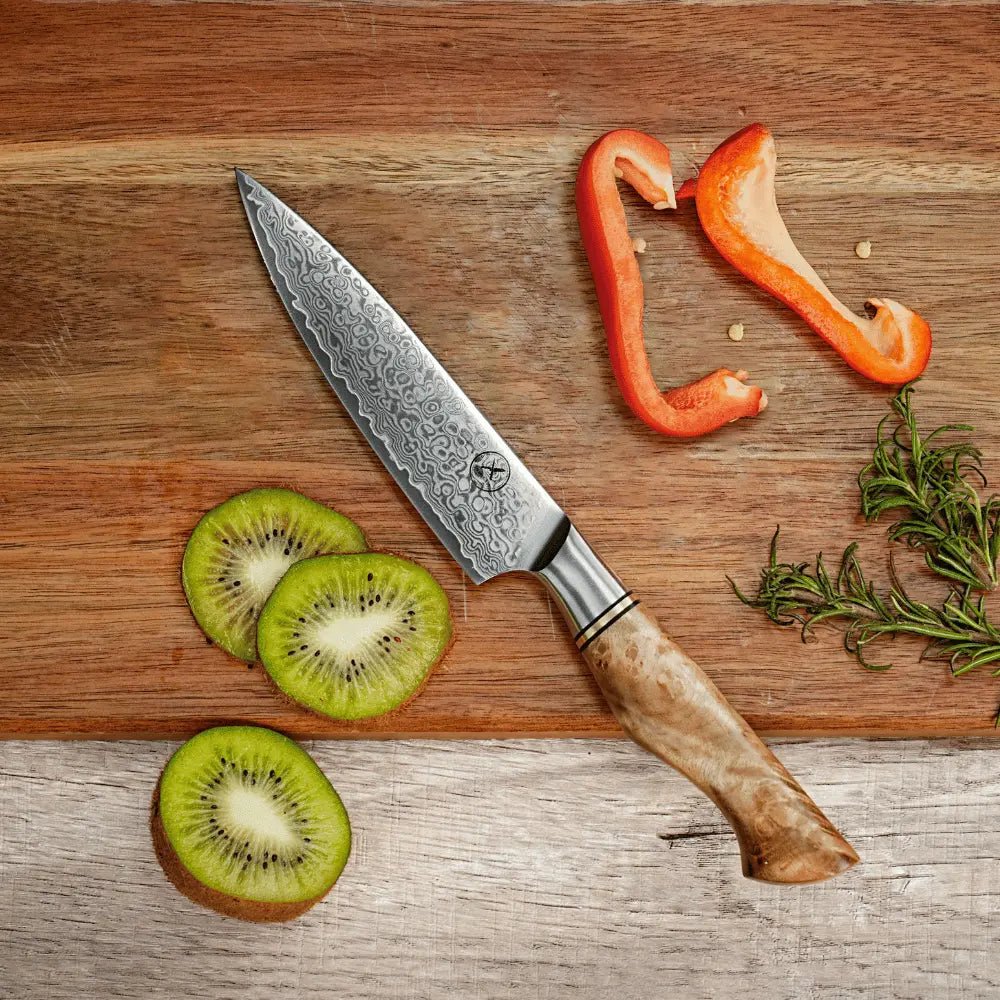 Damast Messer 5er Set Bergahorn Damastshop.de - Damastshop