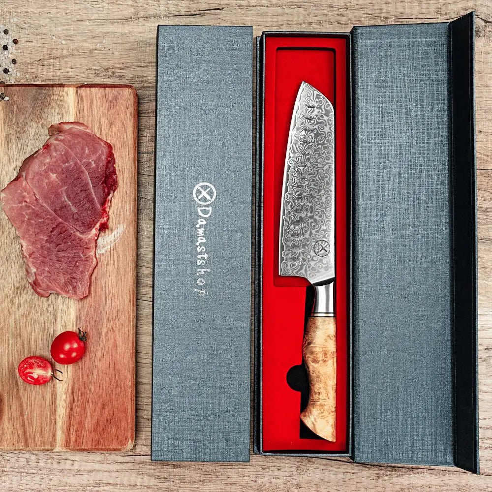 Damast Messer 5er Set Bergahorn Damastshop.de - Damastshop