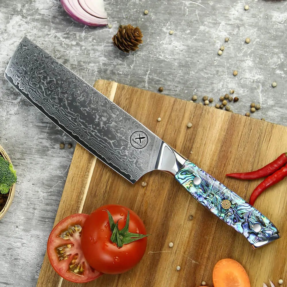 Damast Nakiri Abalone Damastshop.de - Damastshop