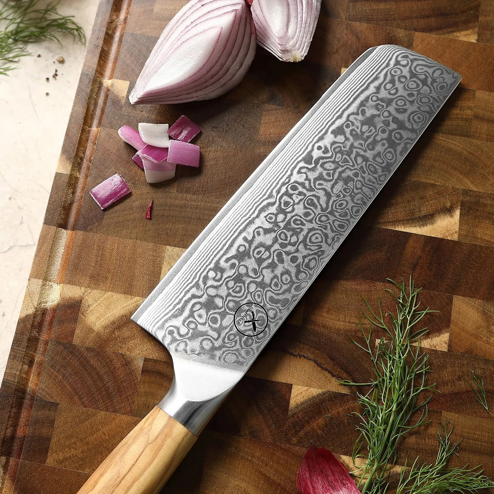 Damast Nakiri Olive Damastshop.de - Damastshop