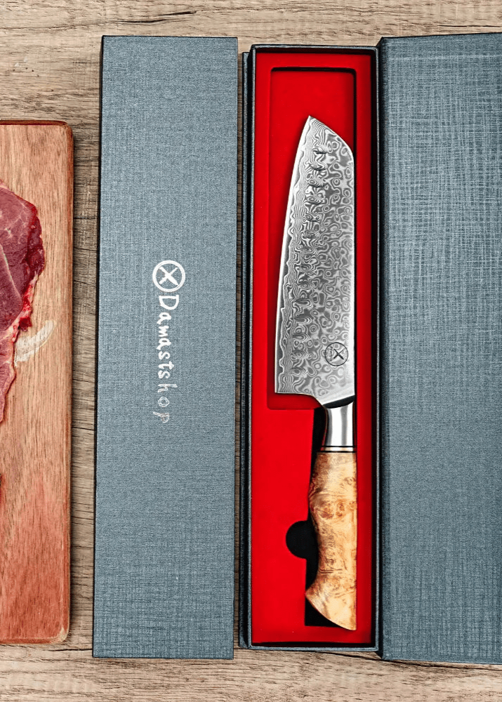 Damast Santoku Bergahorn Vorteilspaket 🎁 Damastshop.de - Damastshop