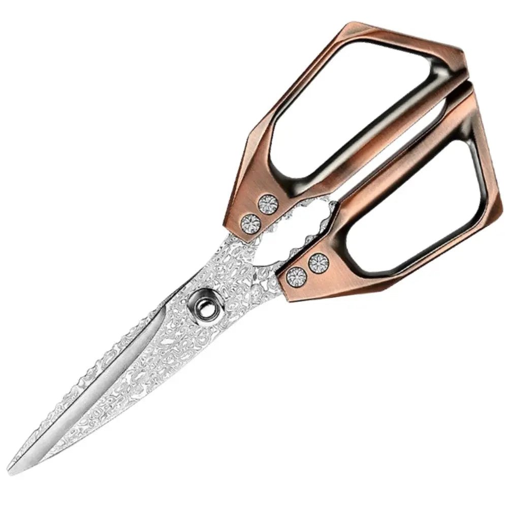 Mehrzweck Küchenschere Bronze aus 110 Lagen Damaststahl Damastshop.de - Damastshop