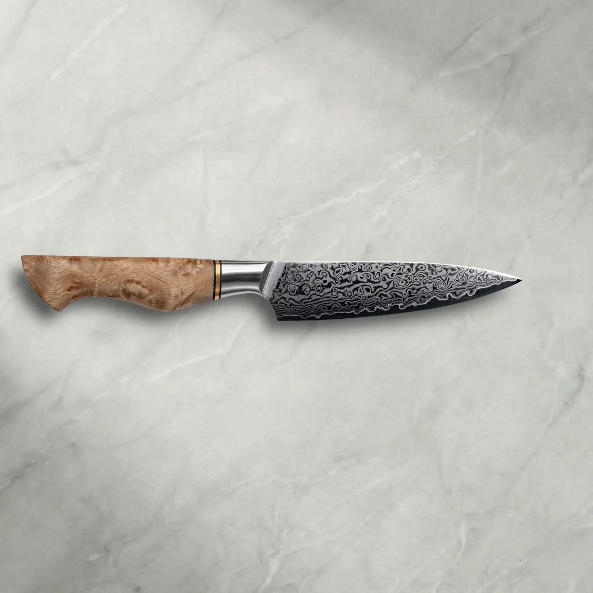 Personalisierbares Damast Universalmesser Bergahorn Damastshop.de - Damastshop