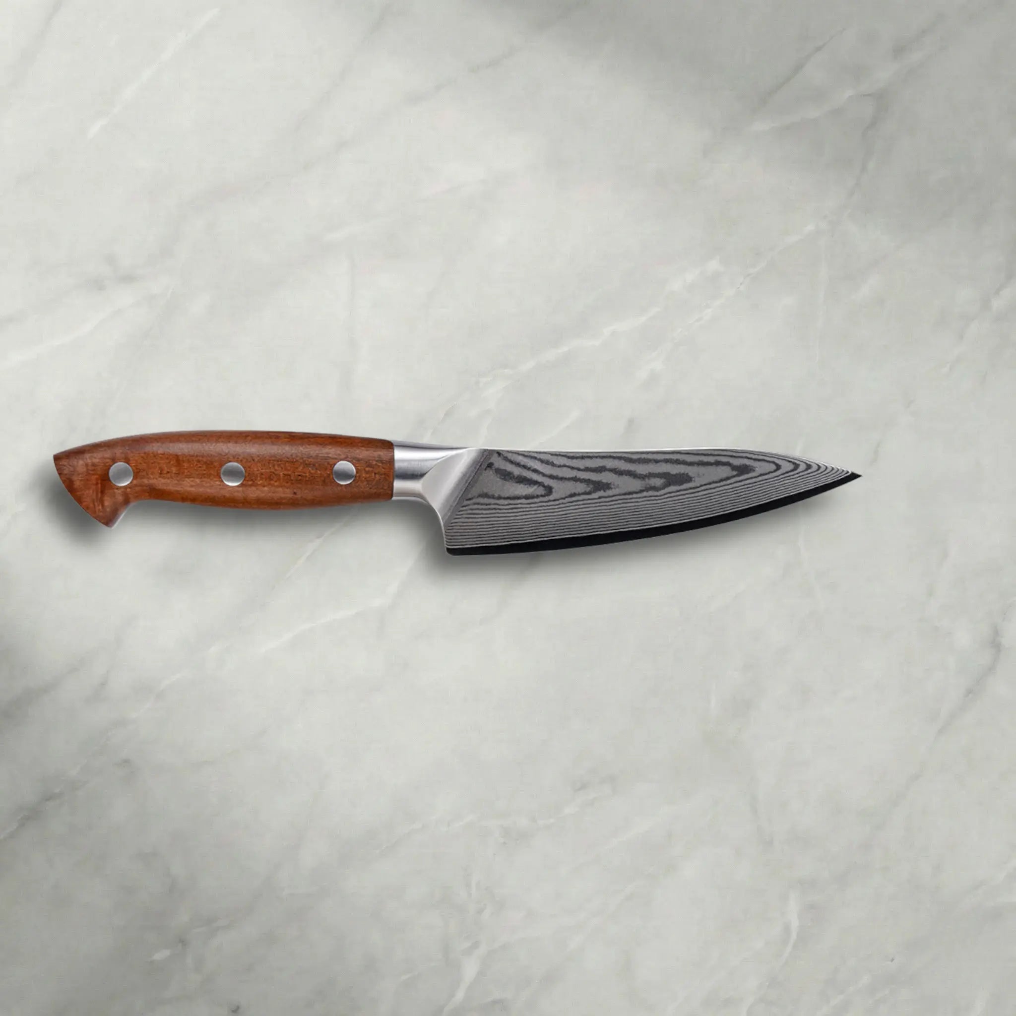 Personalisierbares Premium Damast Universalmesser Red Wood Damastshop.de - Damastshop