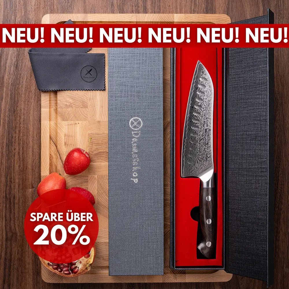 Premium Damast Santoku Ebenholz Damastshop.de - Damastshop
