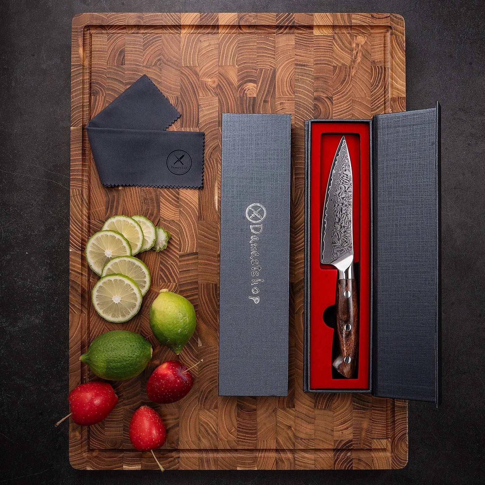 Premium Damast Universalmesser Eisenholz Damastshop.de - Damastshop