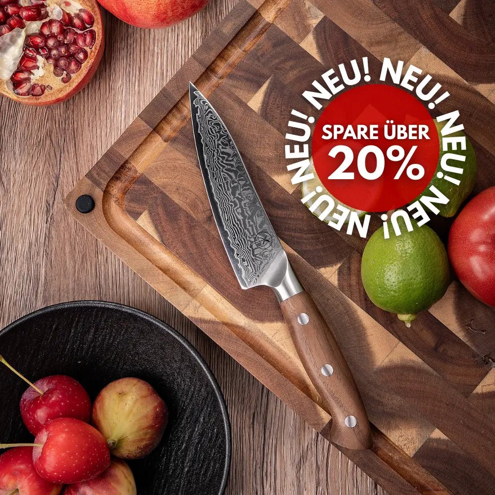 Premium Damast Universalmesser Walnuss Damastshop.de - Damastshop