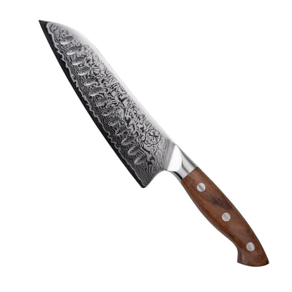 Premium Damast Santoku Walnuss Damastshop.de - Damastshop