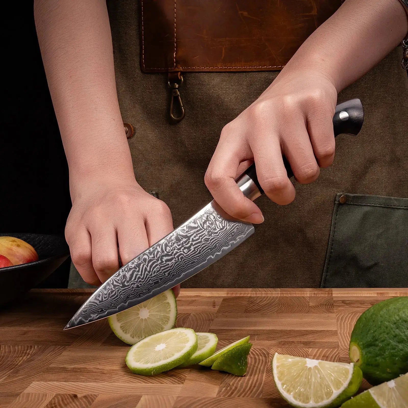 Premium Damast Universalmesser Ebenholz Damastshop.de - Damastshop