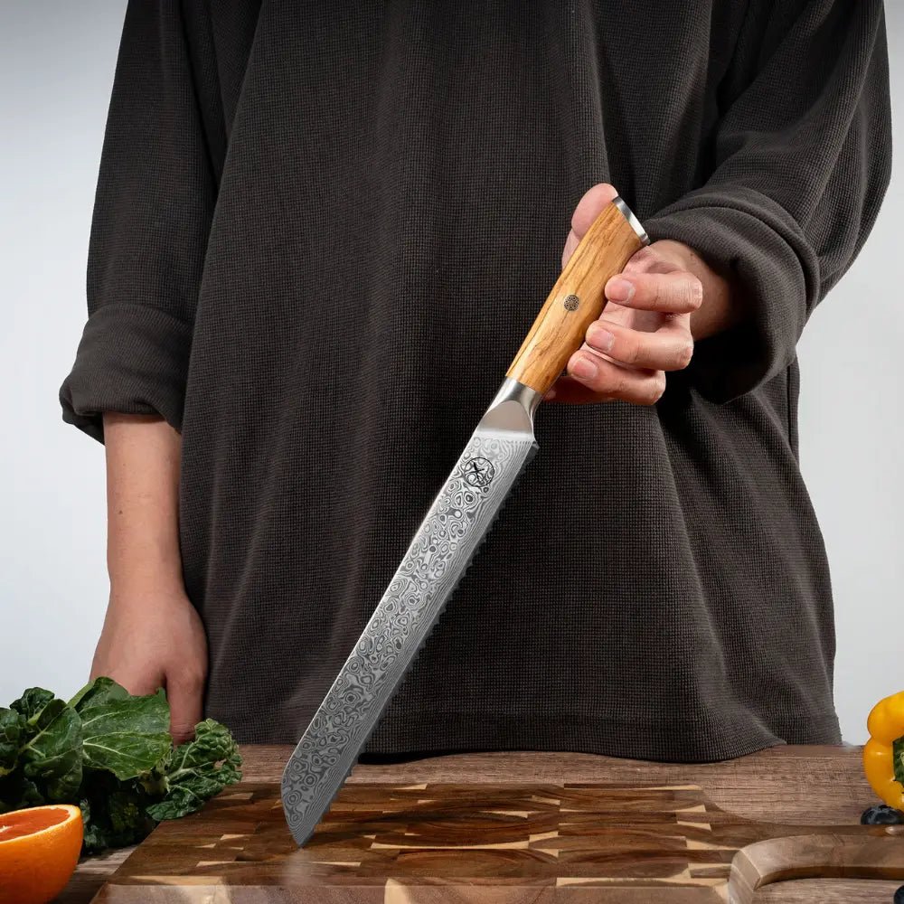 Damast Brotmesser Olive Damastshop.de - Damastshop