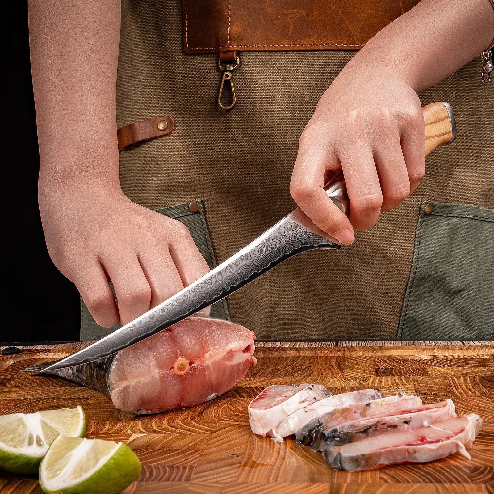 B13O Filetiermesser Damastshop.de - Damastshop