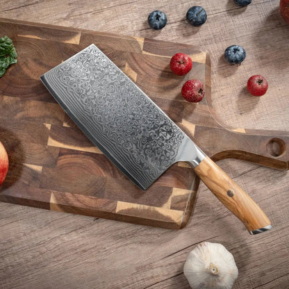 Damast Hackmesser Olive Damastshop.de - Damastshop
