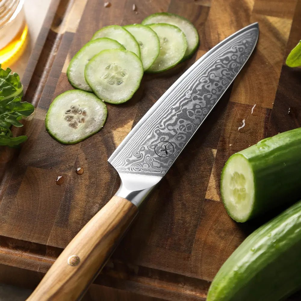 Damast Messer 3er Set Olive Damastshop.de - Damastshop