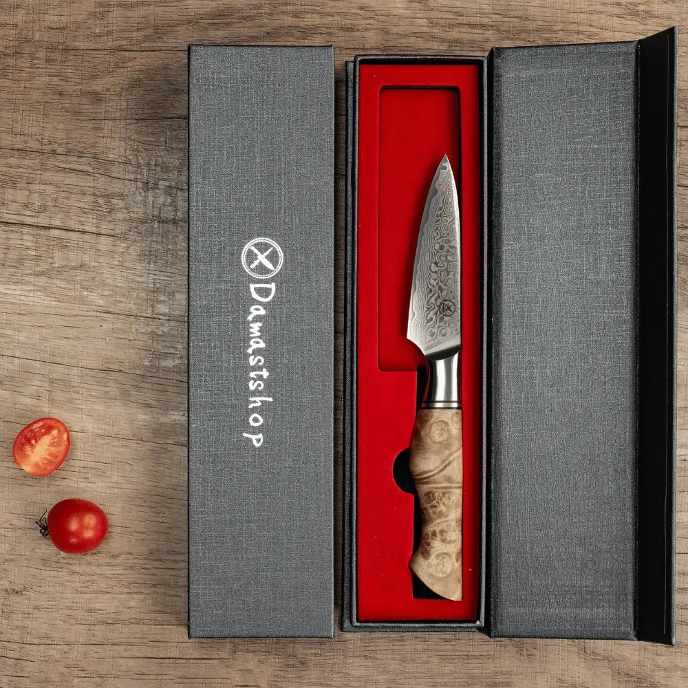 Damast Messer 5er Set Bergahorn Damastshop.de - Damastshop