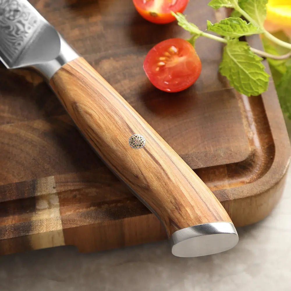 Damast Messer 5er Set Olive Damastshop.de - Damastshop