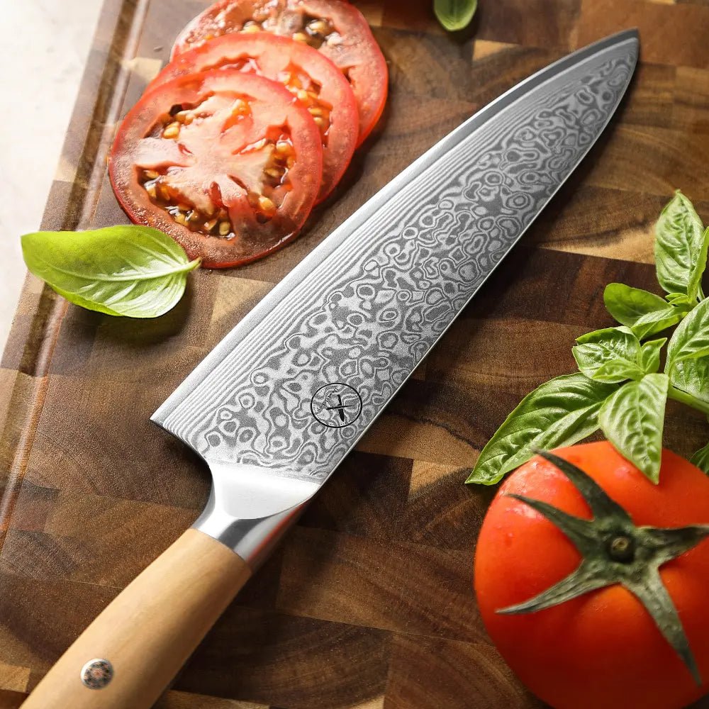 Damast Messer 5er Set Olive Damastshop.de - Damastshop