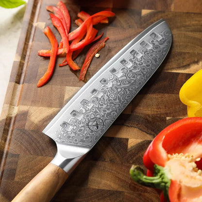 Damast Messer 5er Set Olive Damastshop.de - Damastshop