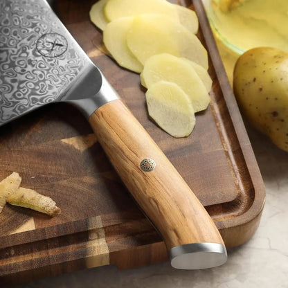 Damast Messer 7er Set Olive Damastshop.de - Damastshop