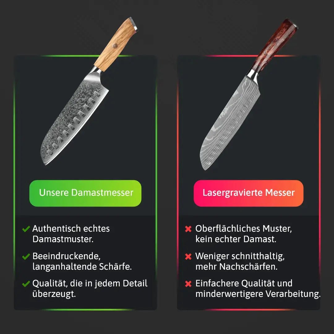 Damast Santoku Olive Damastshop.de - Damastshop