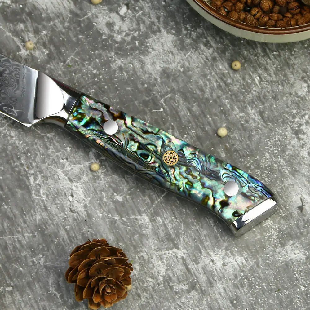Damast Schälmesser Abalone Damastshop.de - Damastshop