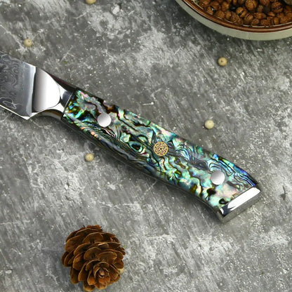Damast Schälmesser Abalone Damastshop.de - Damastshop