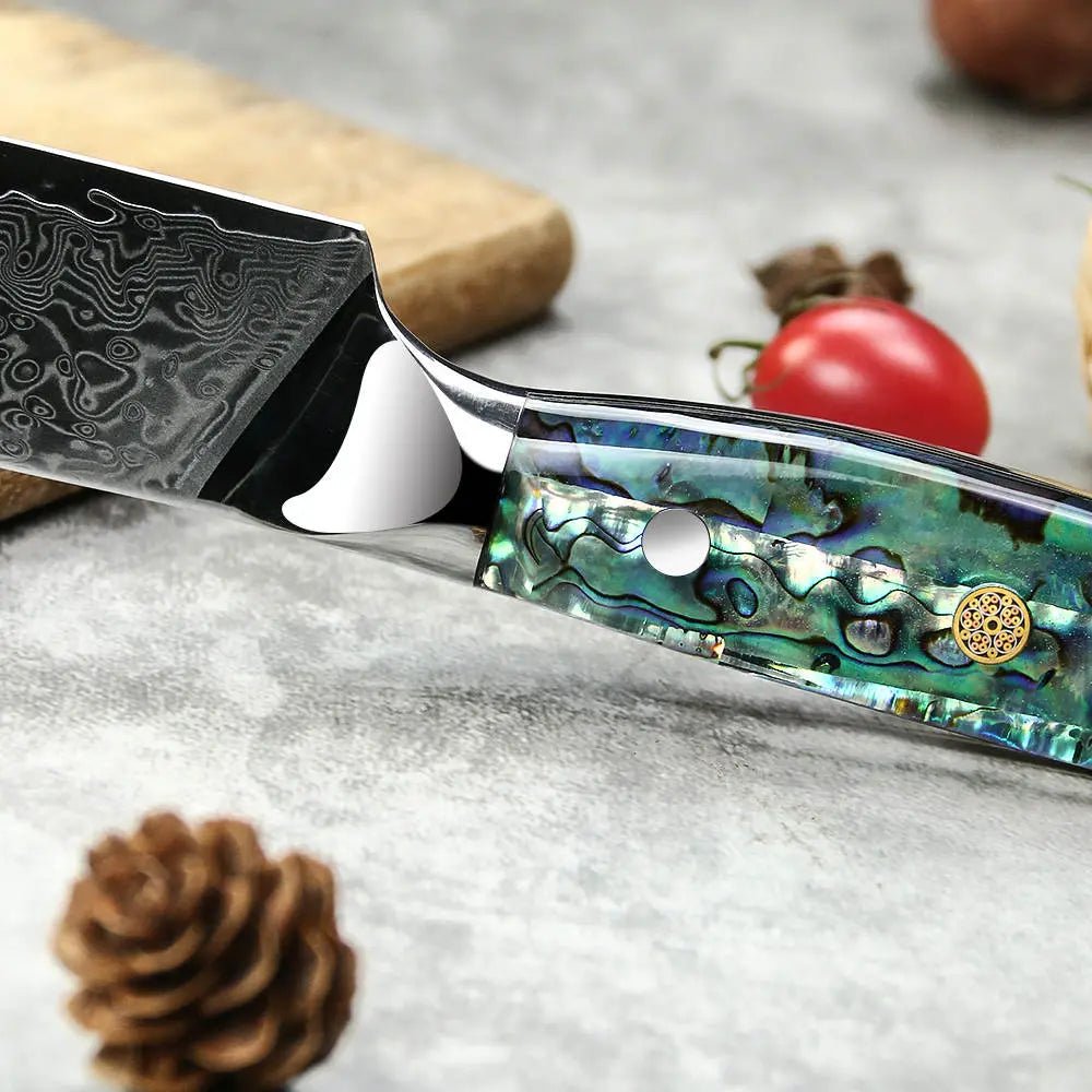 Damast Schälmesser Abalone Damastshop.de - Damastshop