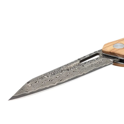 Damast Taschenmesser Olive Damastshop.de - Damastshop