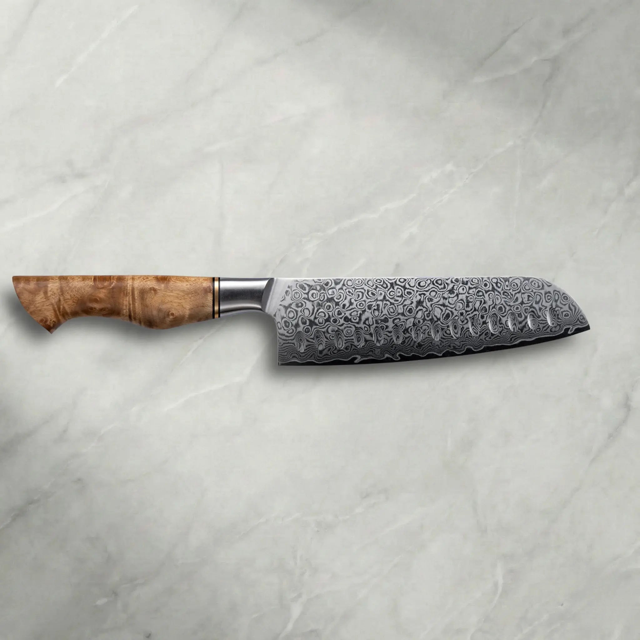 Personalisierbares Damast Santoku Bergahorn Damastshop.de - Damastshop