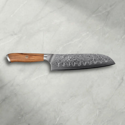 Personalisierbares Damast Santoku Olive Damastshop.de - Damastshop