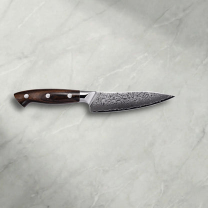 Personalisierbares Premium Damast Universalmesser Eisenholz Damastshop.de - Damastshop