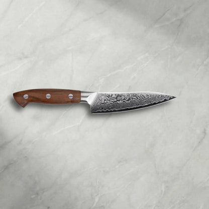 Personalisierbares Premium Damast Universalmesser Walnuss Damastshop.de - Damastshop