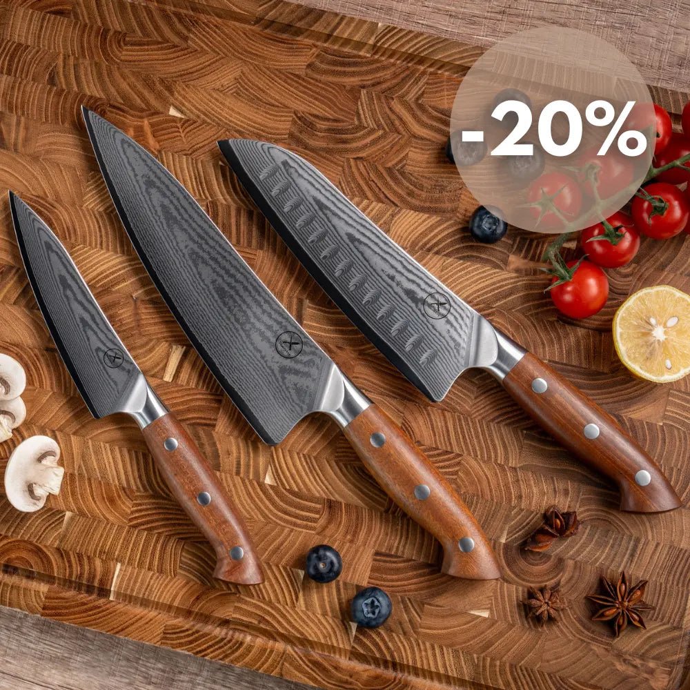 Premium Damast 3er Set Red Wood Damastshop.de - Damastshop