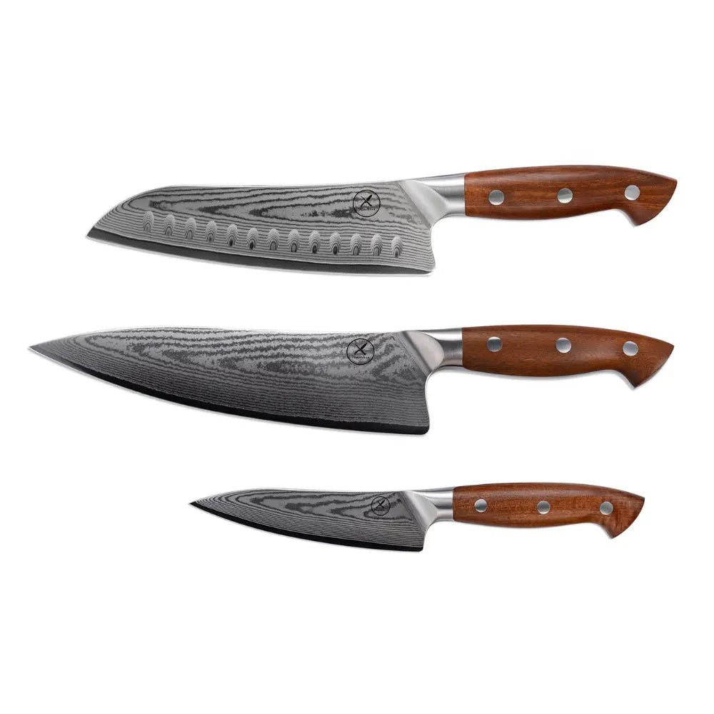 Premium Damast 3er Set Red Wood Damastshop.de - Damastshop