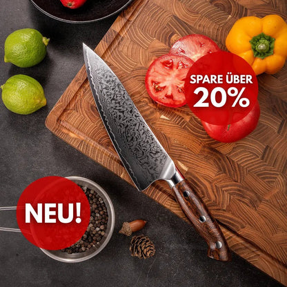 Premium Damast Chefmesser Eisenholz Damastshop.de - Damastshop