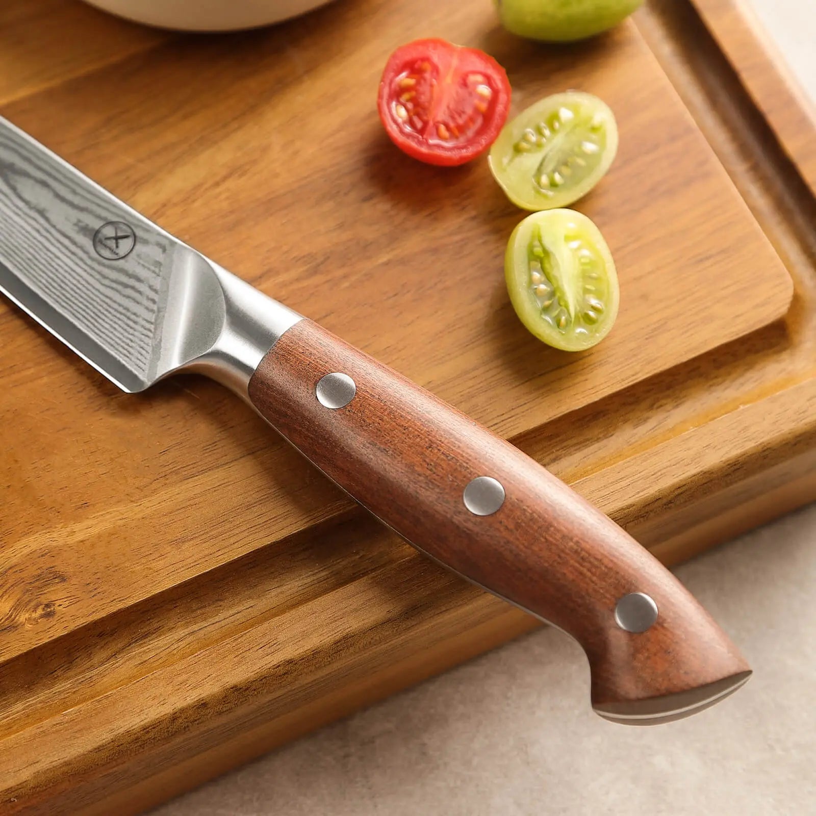Premium Damast Paring Red Wood Draft Draft Damastshop.de - Damastshop