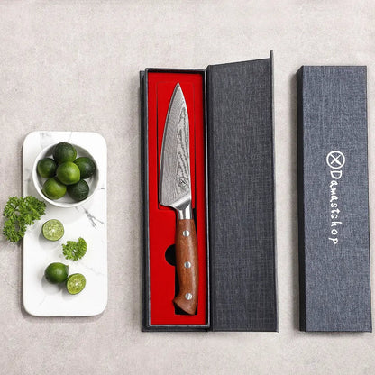 Premium Damast Universalmesser Red Wood Damastshop.de - Damastshop