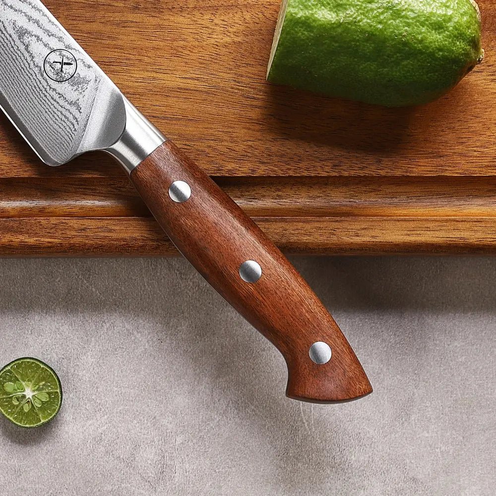 Premium Damast Universalmesser Red Wood Damastshop.de - Damastshop