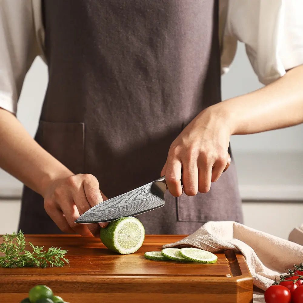 Premium Damast Universalmesser Red Wood Damastshop.de - Damastshop